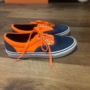 Orange and Navy vans
